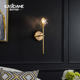 American-Style All-Copper Wall Lamp, Simple Post-Modern Light Luxury Living Room Lighting, Crystal Bud Wall Lamp 1282-1W