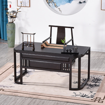  New Chinese style solid wood desk combination Modern Chinese style desk Zen writing desk Antique calligraphy and painting calligraphy table furniture