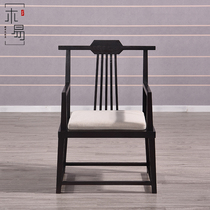 New Chinese solid wood tea chair Zen classical Taishi chair Simple calligraphy chair leisure chair Tea room study furniture customization