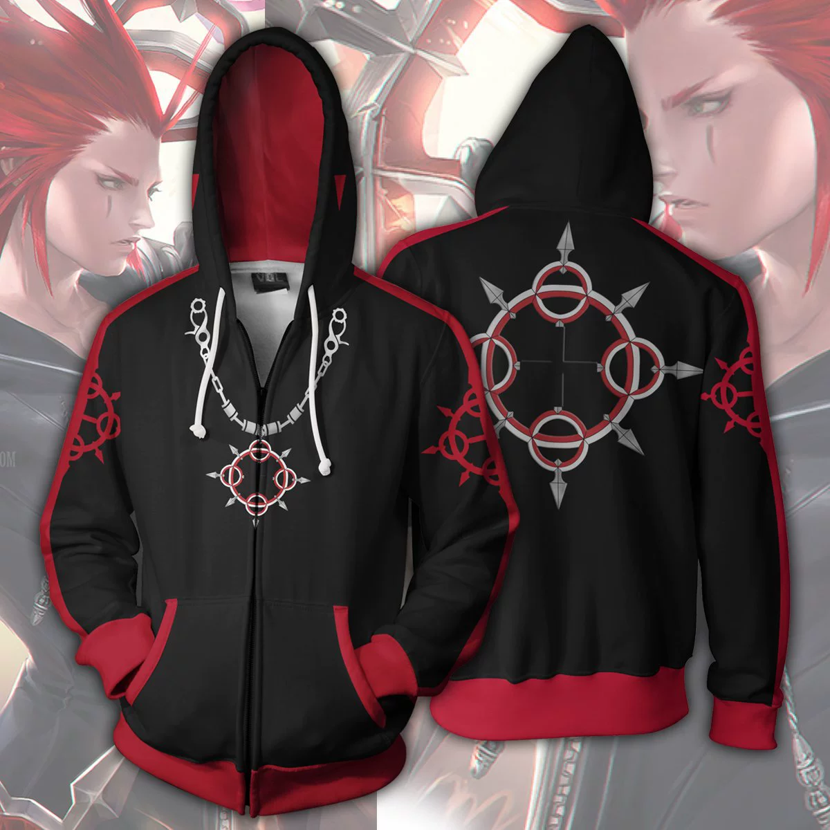 Kingdom Hearts 3d in cardigan len trùm đầu áo len cosplay anime xung quanh - Thể thao lông cừu / jumper