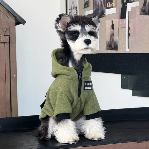 Одежда для собак, маленькая собака, шнауцер, Тедди, померанский шпиц, зимняя теплая одежда, утолщенная бархатная модная толстовка для домашних животных