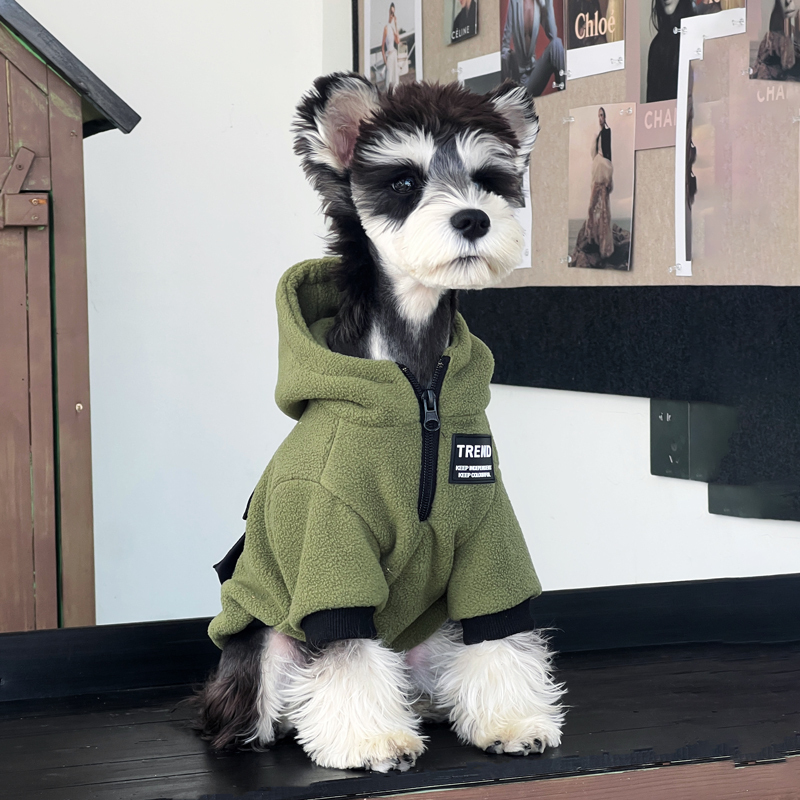 Dog Clothes for Small Dogs Like Schnauzers, Teddy, and Pomeranians, Winter Warm Clothing, Pet Thickened Fleece Trendy Brand Sweatshirt Dog Clothes for Small Dogs Like Schnauzers, Teddy, and Pomeranians, Winter Warm Clothing, Pet Thickened Fleece Trendy Brand Sweatshirt