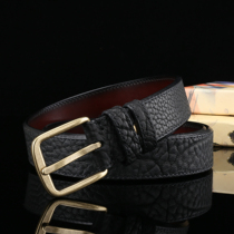 Eagles home 21 new African bison belt needle buttoned headlayer genuine leather upscale casual pants belt No mezzanine