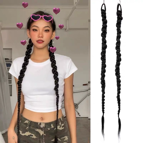 Парик с косичкой, хвостик, боксерский аксессуар для волос, дреды, коллекция 2022