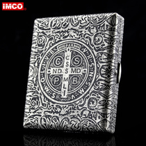 Original Dress Love Cool IMCO Pure Copper Cigarette Case 20 Fitted Ultra Slim Creative Six Face Fine Sculpted Cigarette Case Automatic Flip