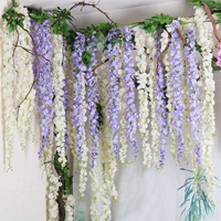 Trang trí đám cưới chuỗi hoa mô phỏng màu tím hoa giả hoa wisteria hoa dài treo tường vòm trong nhà treo mây - Hoa nhân tạo / Cây / Trái cây cây giả trang trí trong nhà