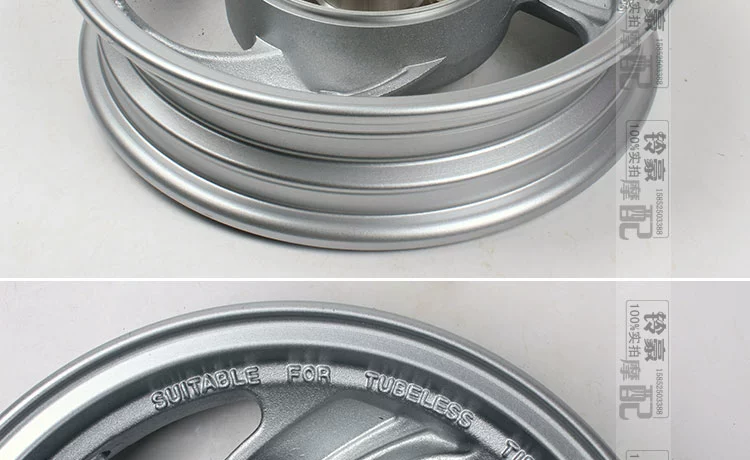 Gốc Yamaha xe máy Qiaoge 100 phía trước vòng thép JOG100 bánh xe phía trước hub Phía Trước nhôm vòng vòng thép trống phanh đĩa phanh bánh mâm xe máy