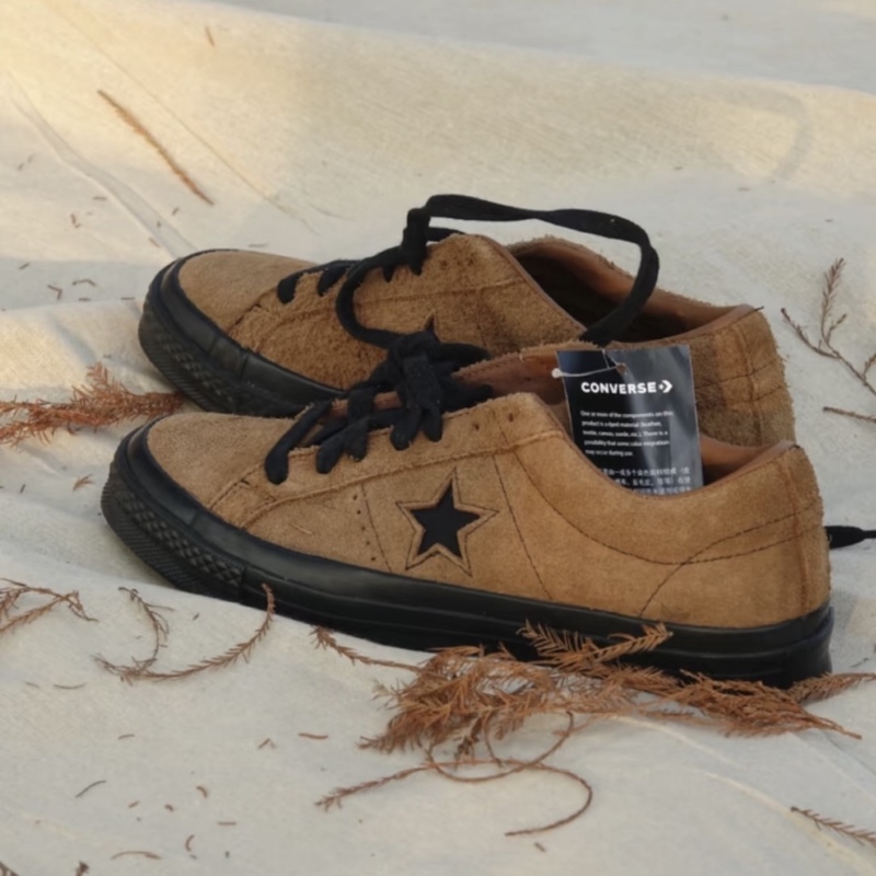 Converse One Star Black and Gray Brown Suede Converse Low-Top Skate Shoes 169696C Converse One Star Black and Gray Brown Suede Converse Low-Top Skate Shoes 169696C