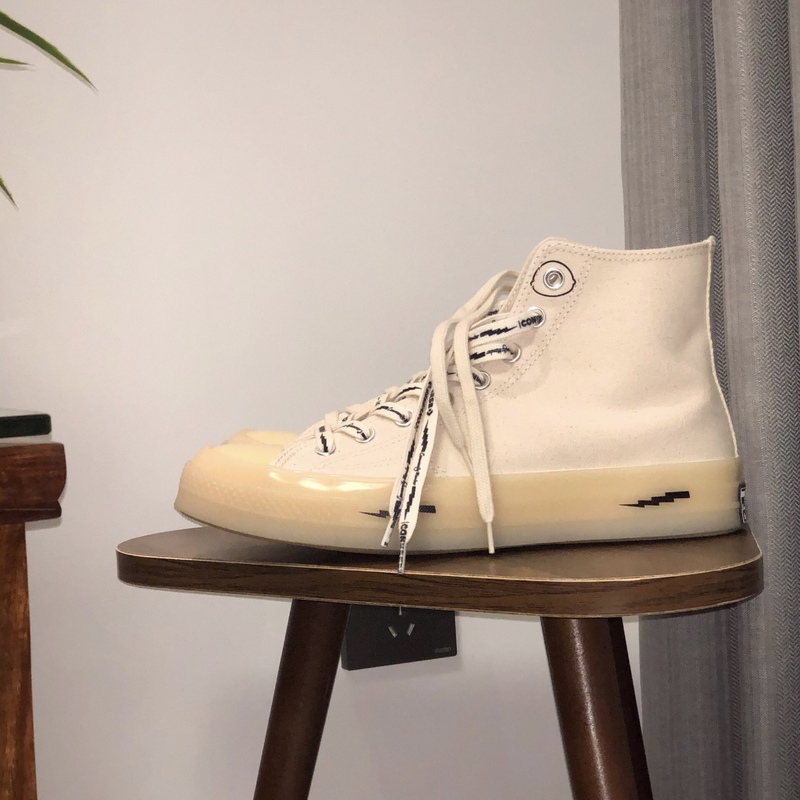 Converse X Offspring White High-Top Converse Collaboration Canvas Shoes 1970S 166524C