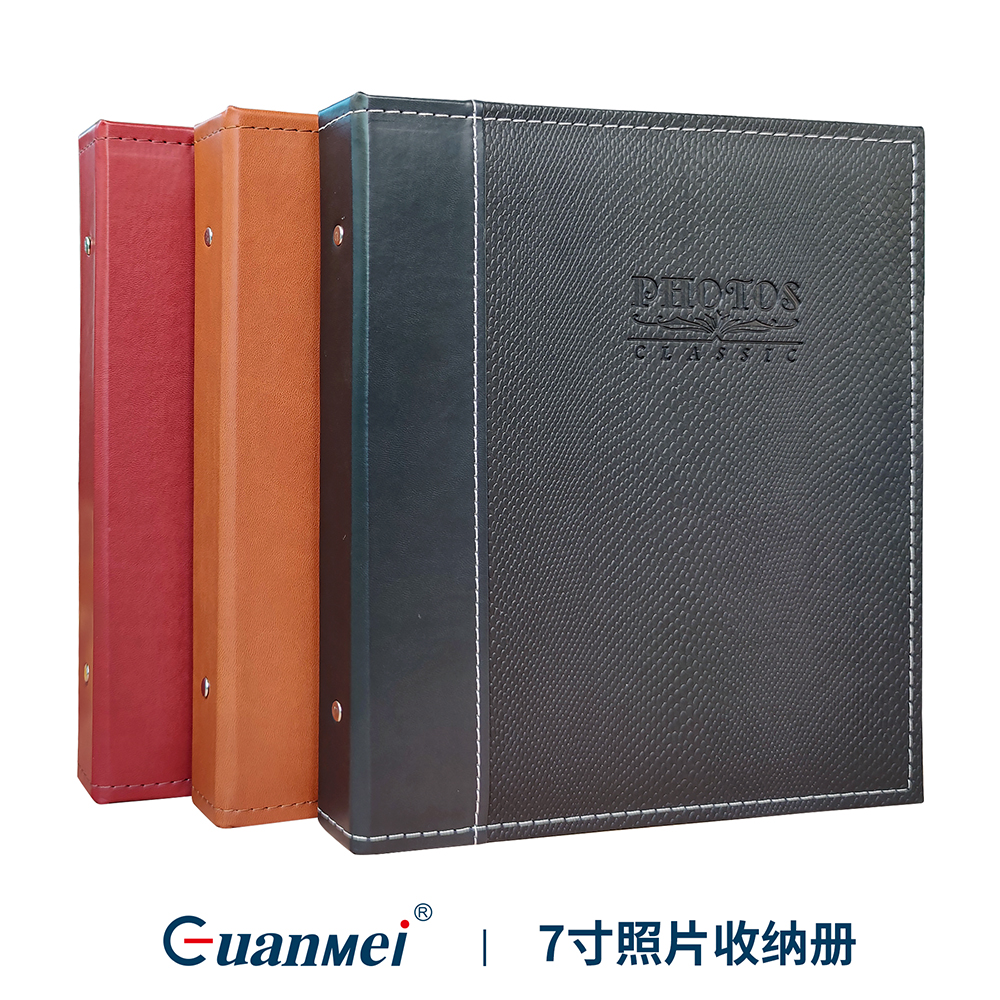 Guangmei manufacturer PU cortex album insert 7 inch family album large capacity graduation memorial postcard collection