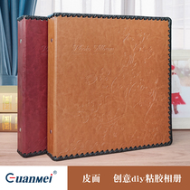 Guangmei PU leather album 12 inch 10 inch handmade diy viscose embossed album large capacity postcard storage book