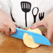 Children safety knife kindergarten Early teaching plastic knives teaching melon and fruit knife without hurting hands cut vegetable case plate vegetable small knife