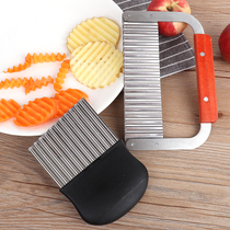 Wolf tooth potato wave knife cutting potato knife kitchen stainless steel vegetable cutting artifact fancy slicer corrugated potato strips