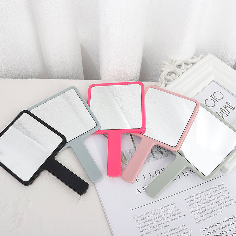 Make-up mirror Make-up small mirror handle mirror Small square mirror Dressing mirror handle mirror printing logo Custom two-dimensional code advertising