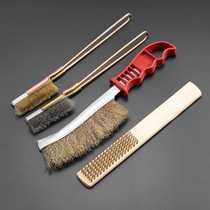 Steel wire brush brush brush brush barbecue oven clean stainless steel knife brush industrial copper wire rust small steel brush long handle