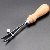 The knife edge is smooth and does not damage the leather. Adjustable width edger. Handmade DIY leather edger. Edge presser 7033