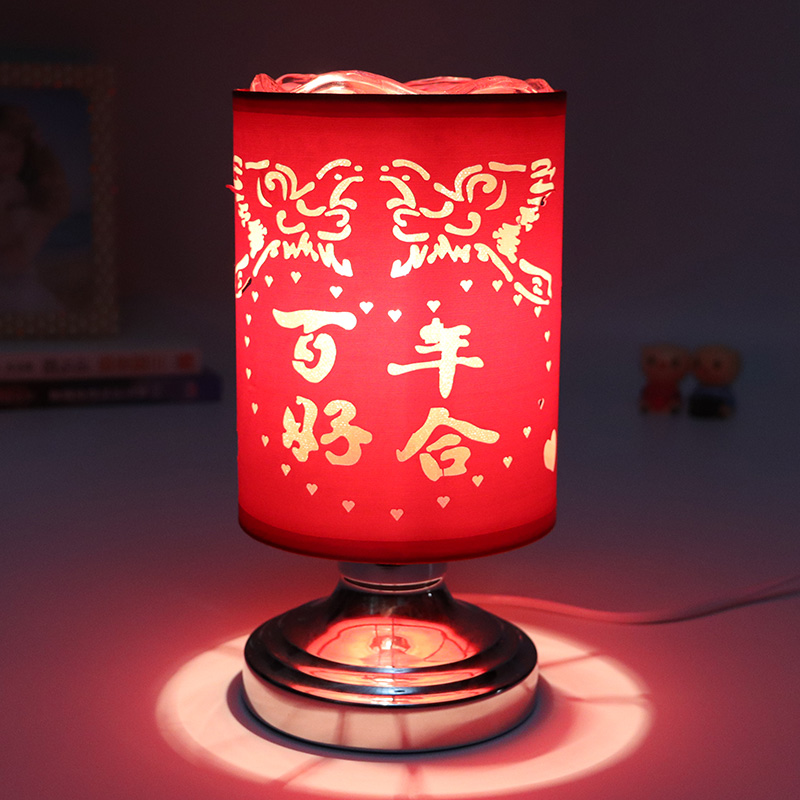 Incense Light Essential Oil Lamp Bedrooms Romantic Home Plug-in Creative Sleep-Wedding Red Bedroom Bedside Wedding lamps