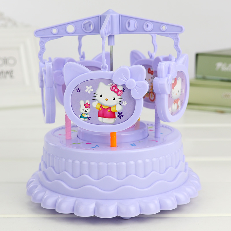Music box rotates dancing ballet cake decorates girl princess boy diy child birthday gift