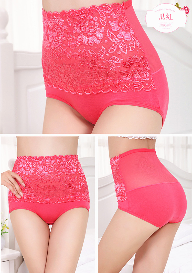 Eo cao năm nay ren đỏ gợi cảm đồ lót rỗng tre sợi phụ nữ phục hồi hông tam giác quần short thoải mái quần lót nữ cao cấp