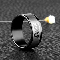 Dragon ring male personality hipster single Korean version of titanium steel ring ring ring net Red personality boy jewelry ring
