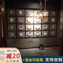 Ceramic hanging plate blue and white porcelain plate restaurant Wall wall hanging home decoration plate Wall pendant American hanging plate