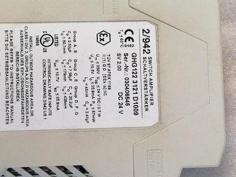 Banking Commodities: New Relay CEAG GHG122 3121 D1009 stuff