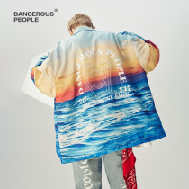  Dangerouspeople Xue Zhiqian DSP beach digital printing trend couple all-match coach jacket jacket