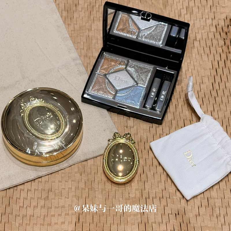 In-Stock Dior Christmas Limited Edition Eyeshadow 926, Emblem Lipstick 001, Cushion Foundation, Lip Gloss, Nail Polish, Highlighter