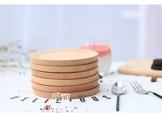 Elm món ăn tráng miệng đĩa trái cây Nhật Bản sáng tạo tấm gỗ Ăn sáng món ăn bằng gỗ rắn khay khay cốc cốc coaster món ăn thìa gỗ