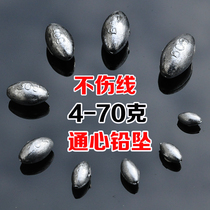 Olive shaped tonicity lead pendant hollow concentric with lead pendant willow leaf drop pendant road subpendant 1g-100g