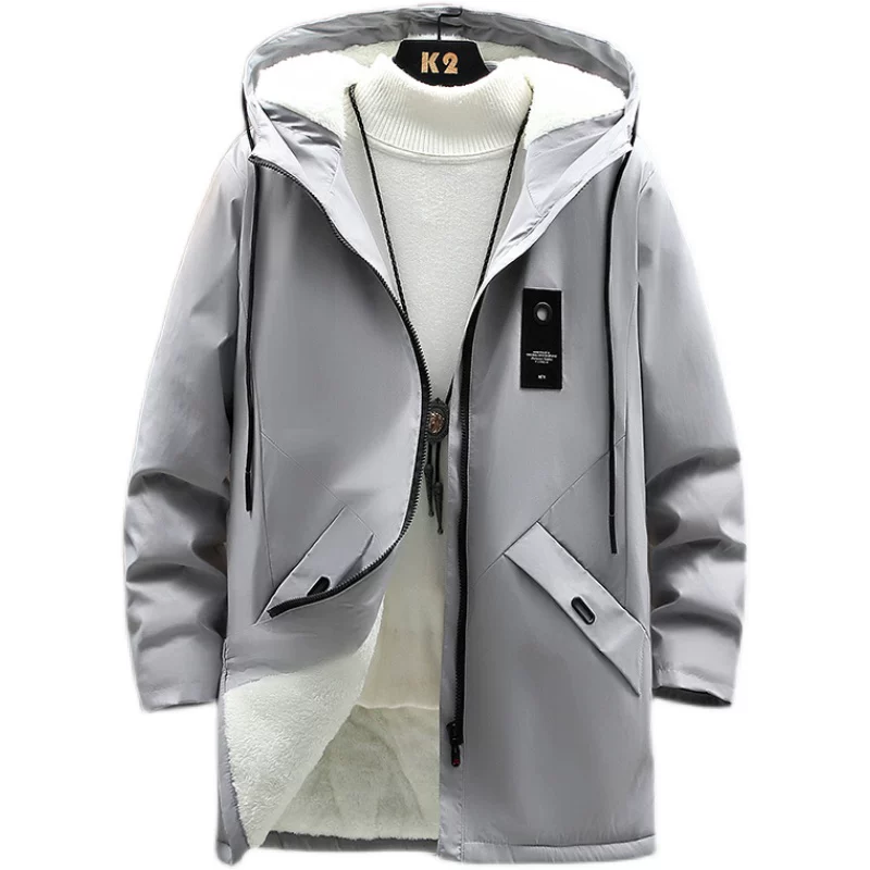 Демисезонное trench coat для мальчиков, длинная универсальная куртка для отдыха, свободный крой, простой и элегантный дизайн