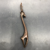 Antiques and miscellaneous collections antique Qing Dynasty Qianlong year deer pot pick handicrafts home furnishings