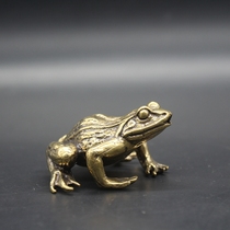 Antiques miscellaneous collections pure copper frog incense inserts handicrafts home furnishings