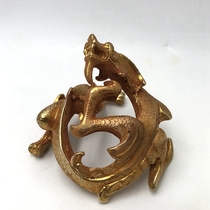 Antiques and miscellaneous collections four treasures of the study calligraphy supplies gilt dragon pen holder pen holder special price