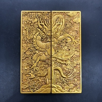 Antiques miscellaneous collections antique Qing Dynasty dragon tokens a pair of price crafts ornaments