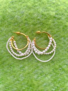 French retro Shijia pearl earrings, elegant, stylish, light and luxurious, earrings for women, versatile, simple and advanced