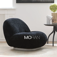 Черный стул из синели (поворотный)