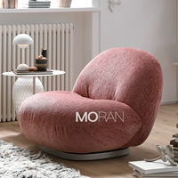 Одинарный стул из синели Bean Paste Pink