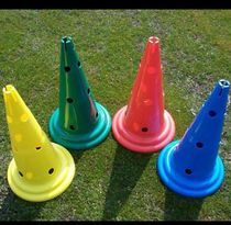 52cm round bottom with hole logo barrel obstacle football training equipment ice cream cone roadblock taekwondo