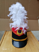 Honor Guard Hat Student Adult Performance Hat High Hat Military Band Drum Hats Feather