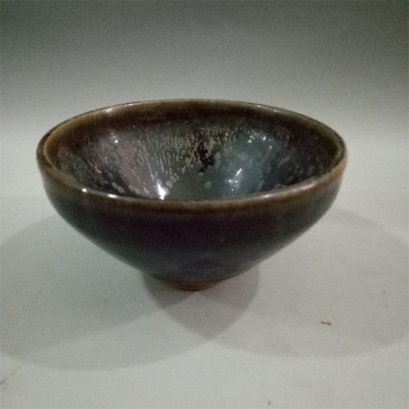 Song kiln has changed the ancient bowl of oil droplet tea for natural original mineral enamel fetal antique