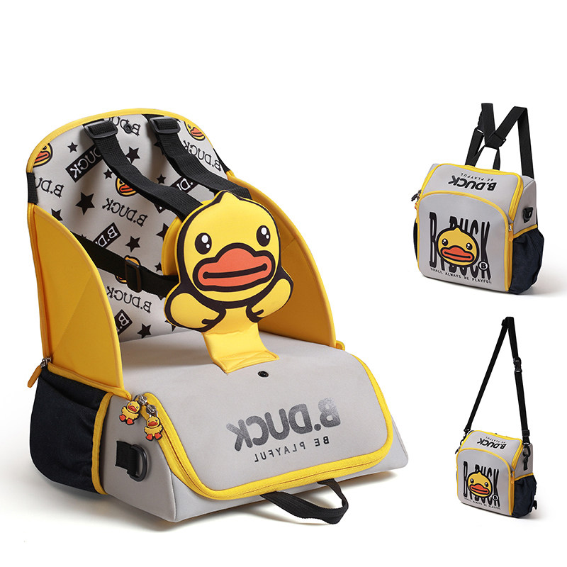 B. Duck Little Yellow Duck Mommy Bag Multifunctional Pregnant Mother and Baby Backpack Children's Dining Chair Bag & Mommy Bag Dual Use