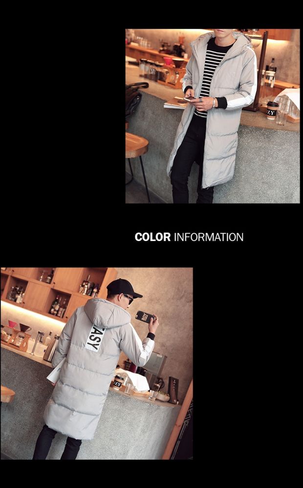 Mùa đông vài chiếc áo khoác cotton dài áo khoác dày nam ấm áo khoác cotton trùm đầu áo khoác cotton thanh niên áo khoác cardigan