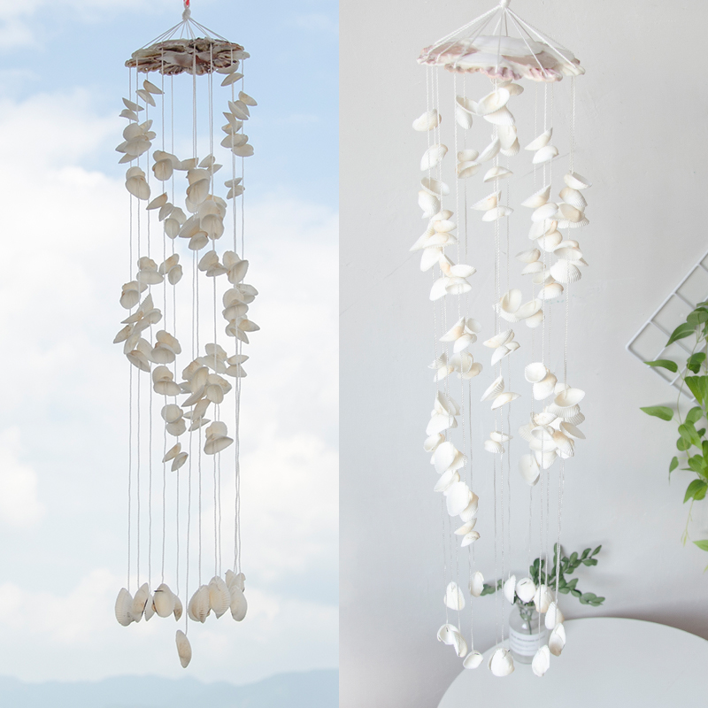 Creative Little Clear New Bedroom Room Decorated Pendant Day Style Natural Seashells Wind Bells Hanging Decoration Doors Accessories Girls Day Gifts