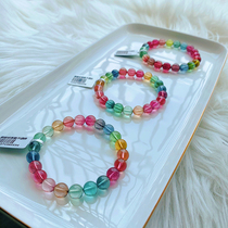 Tourmaline bracelet female necklace pendant single circle hand string jewelry gift rich and beautiful mermaid macaron color mark