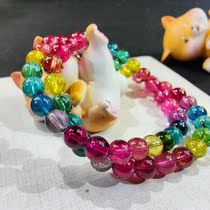 Color label double circle about 6 5mm barcode 20015 live room offer quasi-high-end Tourmaline gemstone ball bracelet