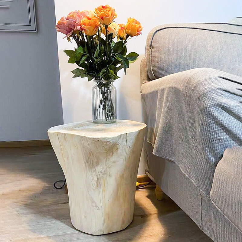 Natural Wood Pile Tree Pile Solid Wood Round Bench Log Tree Pier Base Clothing Store Bench home Wood Stool Tea Table Stool