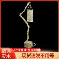 Natural branch Decoration lamp stand Nordic solid wood lamp bedroom living room floor lamp hotel weathered dead wood desk lamp