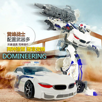 Jinjiang deformation toy King Kong bumblebee police car turned into car robot super large model children gift boy