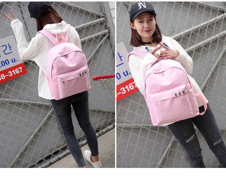 Ulzzang Harajuku Zipper Street đánh bại em gái mềm mại hoang dã nhẫn đẹp trai đeo vai ba lo nam